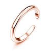 Minimalist Copper Open Ring Set With Leaf Arrow And Wave Geometric U Shaped Design Electroplated Jewelry For Women