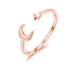 Minimalist Copper Open Ring Set With Leaf Arrow And Wave Geometric U Shaped Design Electroplated Jewelry For Women