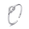 Minimalist Copper Open Ring Set With Leaf Arrow And Wave Geometric U Shaped Design Electroplated Jewelry For Women