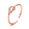 Minimalist Copper Open Ring Set With Leaf Arrow And Wave Geometric U Shaped Design Electroplated Jewelry For Women