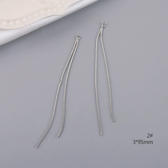 Minimalist Copper Plated Real Gold Handmade Earrings With Hanging Tassel Double Ring Inlaid Zircon Jewelry Accessories