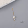 Minimalist Copper Plated Real Gold Handmade Earrings With Hanging Tassel Double Ring Inlaid Zircon Jewelry Accessories