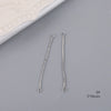 Minimalist Copper Plated Real Gold Handmade Earrings With Hanging Tassel Double Ring Inlaid Zircon Jewelry Accessories