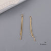 Minimalist Copper Plated Real Gold Handmade Earrings With Hanging Tassel Double Ring Inlaid Zircon Jewelry Accessories