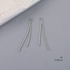 Minimalist Copper Plated Real Gold Handmade Earrings With Hanging Tassel Double Ring Inlaid Zircon Jewelry Accessories