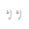 Minimalist Copper Plated With Real Gold Geometric Inlaid Zircon Women's Earrings