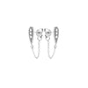 Minimalist Copper Plated With Real Gold Geometric Inlaid Zircon Women's Earrings