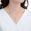 Minimalist Copper Tree Of Life Pendant Necklace With Hollow Design And Electroplated Finish Cross Chain Jewelry