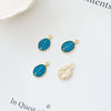 Minimalist Coppercoated Gold Oval Portrait Pendant Jewelry Making Accessories Electroplated