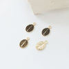 Minimalist Coppercoated Gold Oval Portrait Pendant Jewelry Making Accessories Electroplated