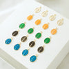 Minimalist Coppercoated Gold Oval Portrait Pendant Jewelry Making Accessories Electroplated