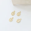Minimalist Coppercoated Gold Oval Portrait Pendant Jewelry Making Accessories Electroplated