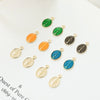 Minimalist Coppercoated Gold Oval Portrait Pendant Jewelry Making Accessories Electroplated