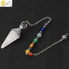 Minimalist Crystal Amethyst Pyramid Spirit Pendulum Pendant Semi Precious Stone Colorful Gem Pendant