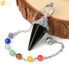 Minimalist Crystal Amethyst Pyramid Spirit Pendulum Pendant Semi Precious Stone Colorful Gem Pendant