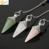 Minimalist Crystal Amethyst Pyramid Spirit Pendulum Pendant Semi Precious Stone Colorful Gem Pendant