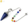 Minimalist Crystal Amethyst Pyramid Spirit Pendulum Pendant Semi Precious Stone Colorful Gem Pendant