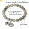 Minimalist Crystal Beaded Stone Chain Bracelet With Tree Of Life Pattern Semi Precious Jewelry For Unisex