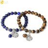 Minimalist Crystal Beaded Stone Chain Bracelet With Tree Of Life Pattern Semi Precious Jewelry For Unisex