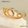 Minimalist Design Stainless Steel Bracelet Plated With Gold Geometric Knotted Intertwined Hand Jewelry