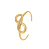 Minimalist Design Stainless Steel Bracelet Plated With Gold Geometric Knotted Intertwined Hand Jewelry