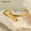 Minimalist Design Stainless Steel Bracelet Plated With Gold Geometric Knotted Intertwined Hand Jewelry