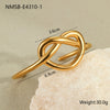 Minimalist Design Stainless Steel Bracelet Plated With Gold Geometric Knotted Intertwined Hand Jewelry
