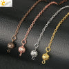 Minimalist Drop Shaped Alloy Pendulum Pendant With Electroplated Finish Adjustable Metal Dowsing Jewelry