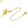 Minimalist Drop Shaped Alloy Pendulum Pendant With Electroplated Finish Adjustable Metal Dowsing Jewelry