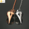 Minimalist Drop Shaped Alloy Pendulum Pendant With Electroplated Finish Adjustable Metal Dowsing Jewelry