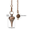 Minimalist Drop Shaped Alloy Pendulum Pendant With Electroplated Finish Adjustable Metal Dowsing Jewelry