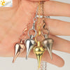 Minimalist Drop Shaped Alloy Pendulum Pendant With Electroplated Finish Adjustable Metal Dowsing Jewelry