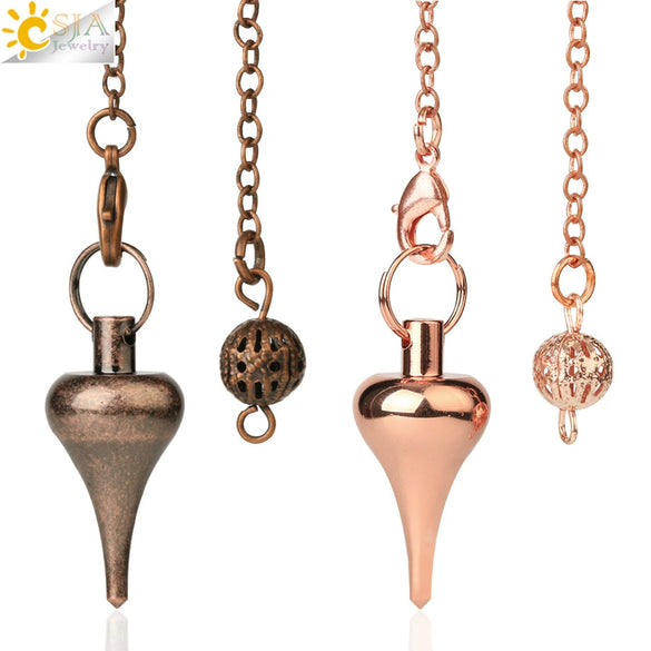 Minimalist Drop Shaped Alloy Pendulum Pendant With Electroplated Finish Adjustable Metal Dowsing Jewelry