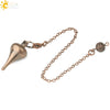 Minimalist Drop Shaped Alloy Pendulum Pendant With Electroplated Finish Adjustable Metal Dowsing Jewelry