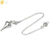 Minimalist Drop Shaped Alloy Pendulum Pendant With Electroplated Finish Adjustable Metal Dowsing Jewelry