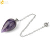 Minimalist Drop Shaped Natural Amethyst Crystal Jewelry Pendant With Independent Packaging Versatile Wholesale Accessory