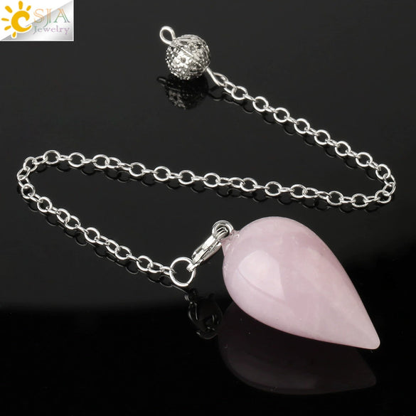 Minimalist Drop Shaped Natural Amethyst Crystal Jewelry Pendant With Independent Packaging Versatile Wholesale Accessory