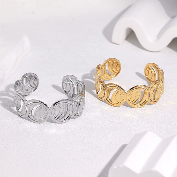 Minimalist Electroplated Stainless Steel Geometric Oval Bracelet For Women Fade Resistant Highend Style