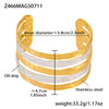 Minimalist Fashion Open Bangle 316L Stainless Steel Oildrip Colorblocking Electroplated Niche Geometric Arm Ring Bracelet