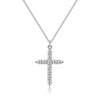 Minimalist Figure Eight Cross Necklace For Women Copper Geometric Pendant Clavicle Chain With Zircon Inlay And Electroplated Finish