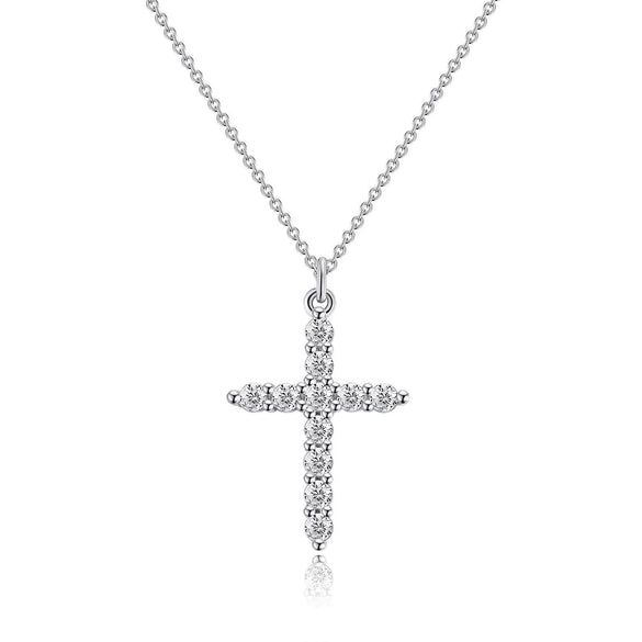 Minimalist Figure Eight Cross Necklace For Women Copper Geometric Pendant Clavicle Chain With Zircon Inlay And Electroplated Finish