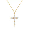 Minimalist Figure Eight Cross Necklace For Women Copper Geometric Pendant Clavicle Chain With Zircon Inlay And Electroplated Finish