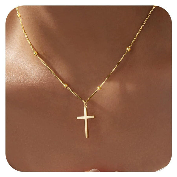 Minimalist Figure Eight Cross Necklace For Women Copper Geometric Pendant Clavicle Chain With Zircon Inlay And Electroplated Finish