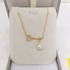 Minimalist Freshwater Pearl And Copper Pendant Jewelry Set With Droplet And Rice Shape Pearls