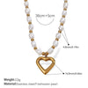 Minimalist Freshwater Pearl Beaded Women's Necklace 316L Stainless Steel Electroplating