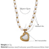Minimalist Freshwater Pearl Beaded Women's Necklace 316L Stainless Steel Electroplating