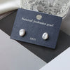Minimalist Freshwater Pearl Earrings With S925 Silver Needle And Special Shape