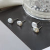 Minimalist Freshwater Pearl Earrings With S925 Silver Needle And Special Shape