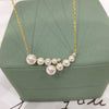 Minimalist Freshwater Pearl Pendant Jewelry With Copper Accessories And Flat Round Or Bun Round Pearls
