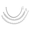 Minimalist Geometric Alloy Thick Chain Bracelet Set With Pearls Retro Fashion Statement Link Bracelets